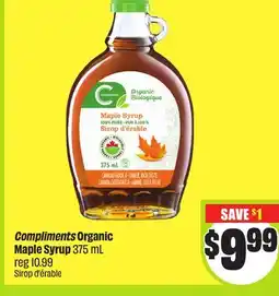 FreshCo Compliments Organic Maple Syrup 375 mL offer