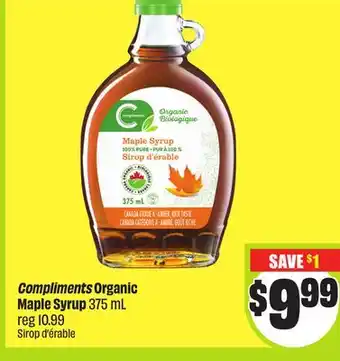 FreshCo Compliments Organic Maple Syrup 375 mL offer