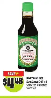 FreshCo Kikkoman Lite Soy Sauce 296 mL Selected Varieties offer