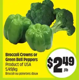 FreshCo Broccoli Crowns or Green Bell Peppers Product of USA offer
