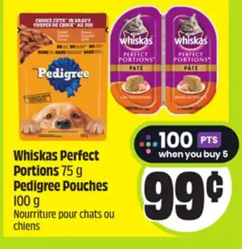FreshCo Whiskas Perfect Portions 75 g Pedigree Pouches 100 g offer