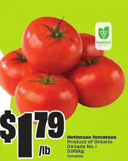FreshCo Hothouse Tomatoes Product of Ontario Canada No. 1 $3.95/kg offer