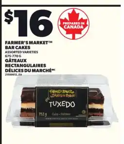 Independent City Market FARMER'S MARKET BAR CAKES, 675-770 G offer