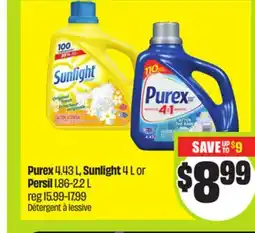 FreshCo Purex 4.43 L Sunlight 4 L or Persil 1.86-2.2 L offer