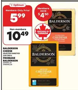 Independent City Market BALDERSON CHEESE, 250/280 G offer