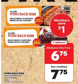 Independent City Market PORK BACK RIBS, 680 G offer