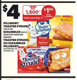 Independent City Market PILLSBURY TOASTER STRUDEL 326 G OR SCRAMBLES 240 G offer