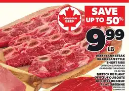 Independent City Market BEEF FLANK STEAK OR KOREAN STYLE SHORT RIBS offer
