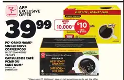 Independent City Market PC OR NO NAME SINGLE SERVE COFFEE PODS, 72/100'S offer