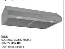 RONA BROAN DESIGNER UNDER-CABINET RANGE HOODS offer