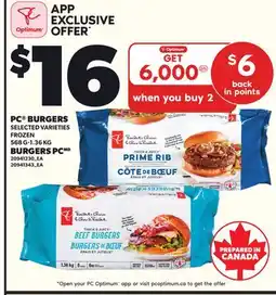 Independent City Market PC BURGERS, 568 G-1.36 KG BURGERS PC offer