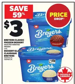 Independent City Market BREYERS CLASSIC FROZEN DESSERT, 1.4 L offer