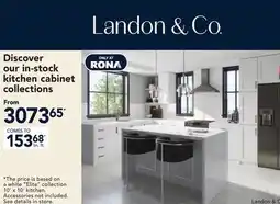 RONA Landdon & Co Discover our in-stock Kitchen cabinet collections offer