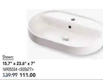 RONA Bathroom Sinks offer