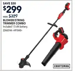 RONA CRAFTSMAN BLOWER/STRING TRIMMER COMBO offer