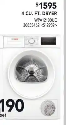 RONA BOSCH 4 CU. FT. DRYER offer