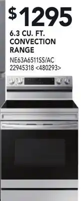 RONA SAMSUNG 6.3 CU. FT. CONVECTION RANGE offer