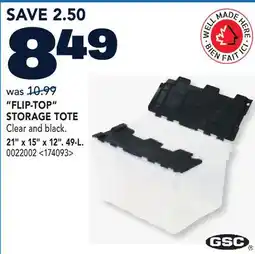 RONA GSC FLIP-TOP STORAGE TOTE 21 x 15 x 12 offer