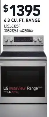 RONA LG 6.3 CU. FT. RANGE offer