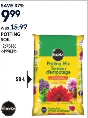 RONA MIRACLE-GRO POTTING SOIL offer