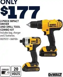 RONA DEWALT 2-PIECE IMPACT DRIVER AND DRILL TOOL COMBO KIT offer