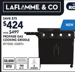 RONA LAFLAMME & CO PROPANE GAS COOKING GRIDDLE offer