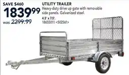 RONA UTILITY TRAILER 4.5' x 7.5' offer