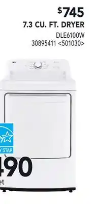 RONA LG 7.3 CU. FT. DRYER offer