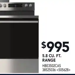 RONA HISENSE 5.8 CU. FT. RANGE offer