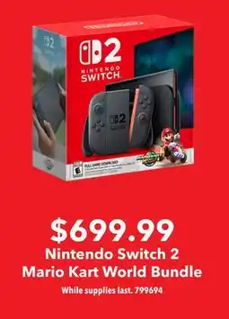 GameStop Nintendo Switch 2 Mario Kart World Bundle offer