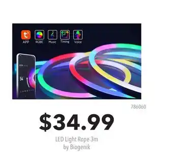 GameStop LED Light Rope 3m by Biogenik offer
