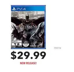GameStop BATMAN ARKHAM COLLECTION offer