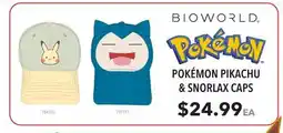 GameStop POKEMON PIKACHU & SNORLAX CAPS offer