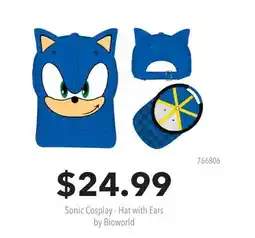 GameStop Sonic Cosplay - Hat with Ears by Bioworld offer