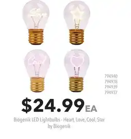 GameStop Biogenik LED Lightbulbs - Heart, Love, Cool, Star by Biogenik offer