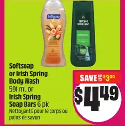 Chalo FreshCo Softsoap or Irish Spring Body Wash 591 mL or Irish Spring Soap Bars 6 pk offer