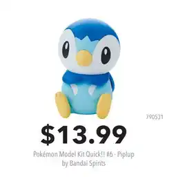 GameStop Pokémon Model Kit Quick!! #6 - Piplup by Bandai Spirits offer