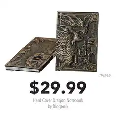 GameStop Hard Cover Dragon Notebook by Biogenik offer