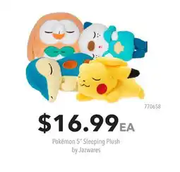 GameStop Pokémon 5 Sleeping Plush by Jazwares offer