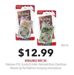 GameStop POKEMON TCG: Scarlet & Violet-Destined Rivals Checklane Booster by The Pokemon Company International offer