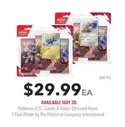 GameStop Pokémon TCG: Scarlet & Violet-Destined Rivals 3 Pack Blister by The Pokémon Company International offer