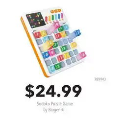 GameStop Sudoku Puzzle Game by Biogenik offer