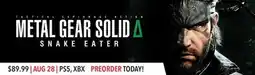 GameStop METAL GEAR SOLID SNAKE EATER offer