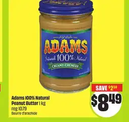 Chalo FreshCo Adams 100% Natural Peanut Butter 1 kg offer