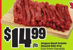 Chalo FreshCo Angus Beef Inside Round Stir-Fry Cut from Canada AA Grade or Higher 33.05/kg offer