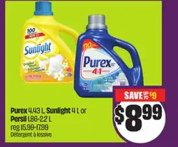 Chalo FreshCo Purex 4.43 L, Sunlight 4 L or Persil 1.86-2.2 L offer