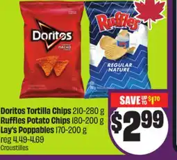 Chalo FreshCo Doritos Tortilla Chips 210-280 g Potato Chips 180-200 g Lay's Poppables 170-200 g offer