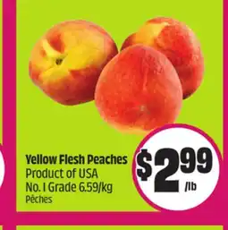 Chalo FreshCo Yellow Flesh Peaches Product of USA No. 1 Grade 6.59/kg offer