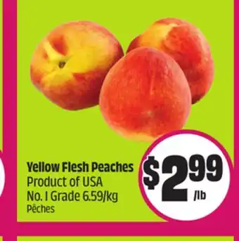 Chalo FreshCo Yellow Flesh Peaches Product of USA No. 1 Grade 6.59/kg offer