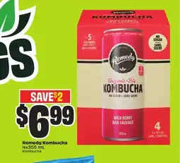 Chalo FreshCo Remedy Kombucha 4x355 mL offer